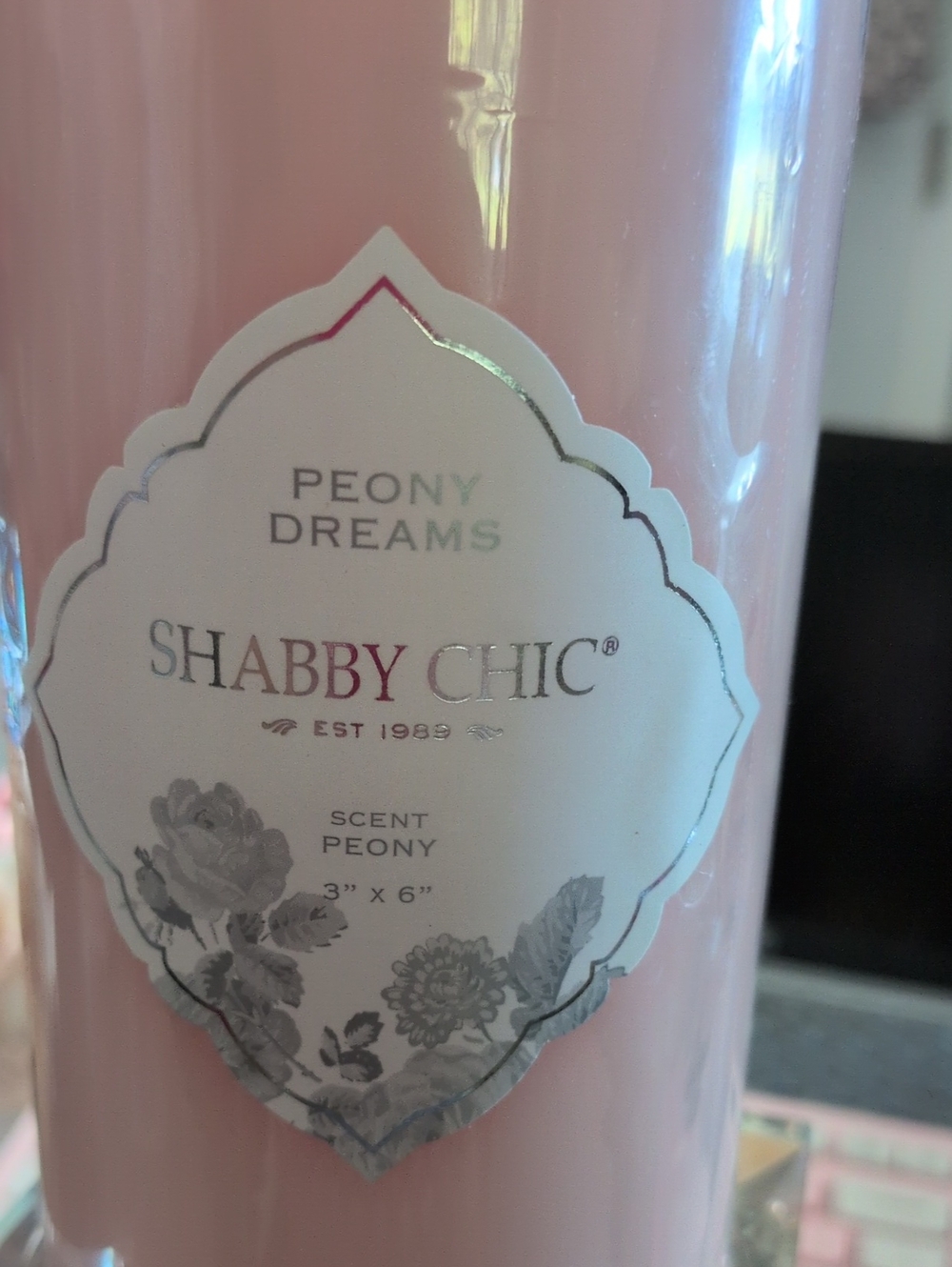 Shabby Chic Peony Dreams Scented Cylinder Candle